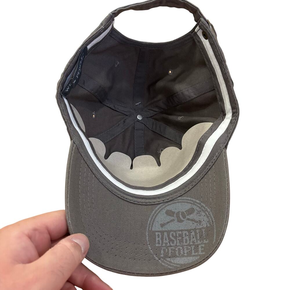 NWT We People "BASEBALL PEOPLE" Adjustable Strap Hat Dad Cap Mom Gray Travel - Picture 5 of 8